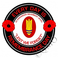 33 Engineer Regiment EOD (Explosive Ordnance Disposal) Remembrance Day Sticker